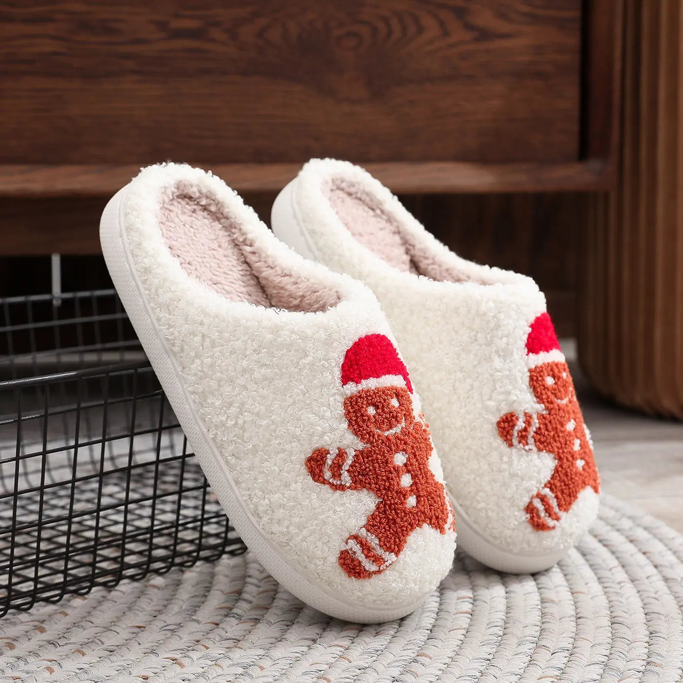 Gingerbread Christmas Slippers
