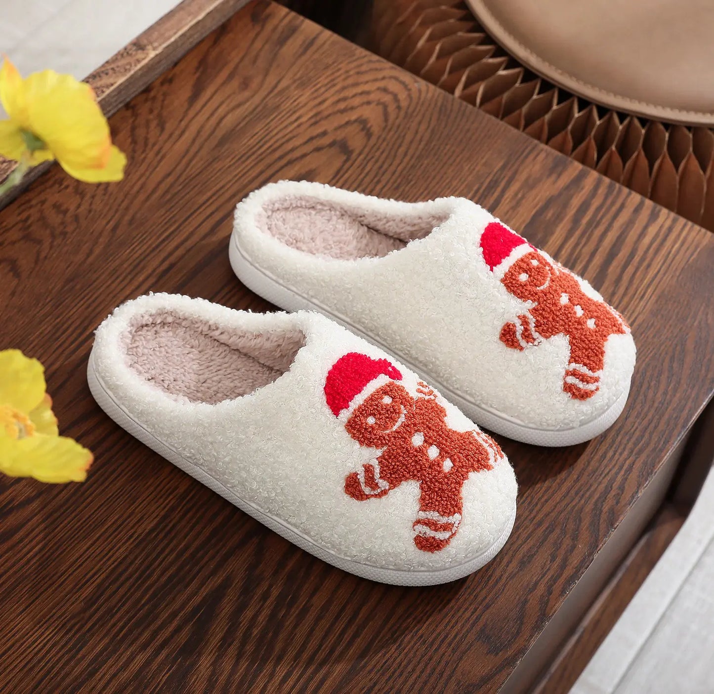 Gingerbread Christmas Slippers